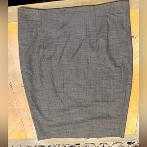 Ann Taylor Pencil Skirt Size 10 Gray Brown Career Office Lined Knee Length